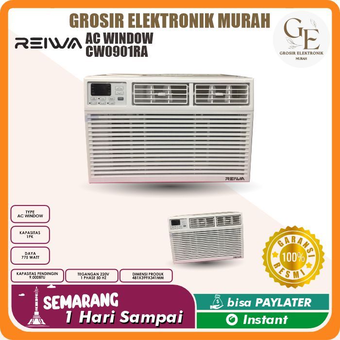 AC WINDOW REIWA AC WINDOW 1 PK CW-0901RA 1PK LOW WATT - GARANSI RESMI