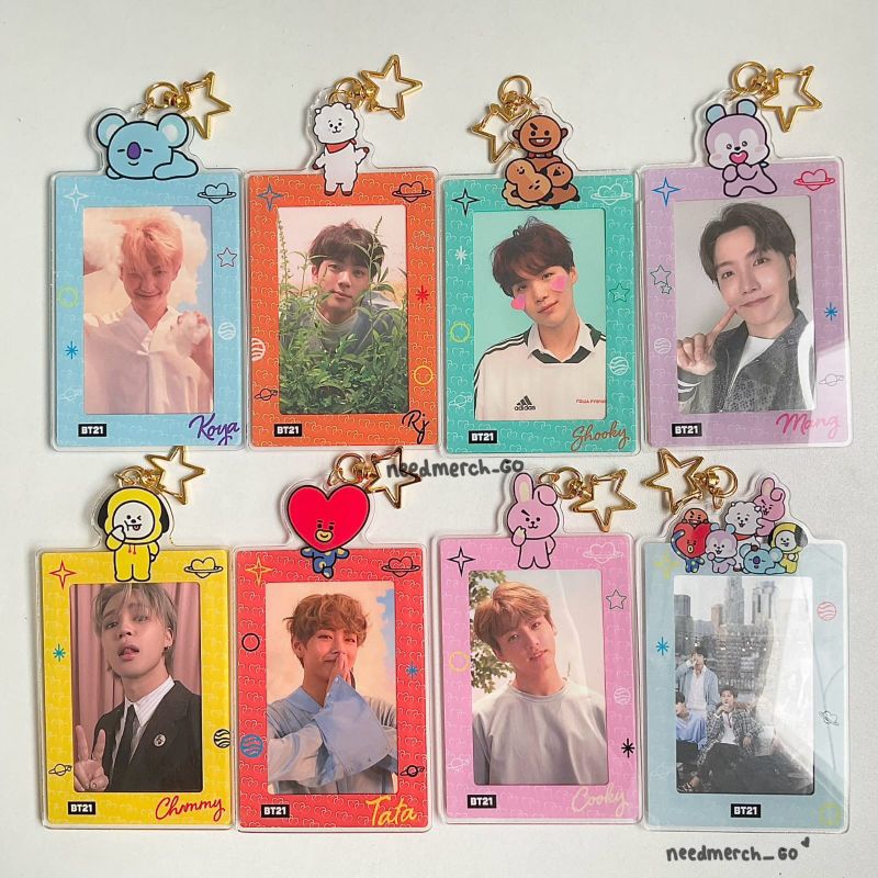 READY STOCK BT21 Acrylic Photocard Holder Cahol