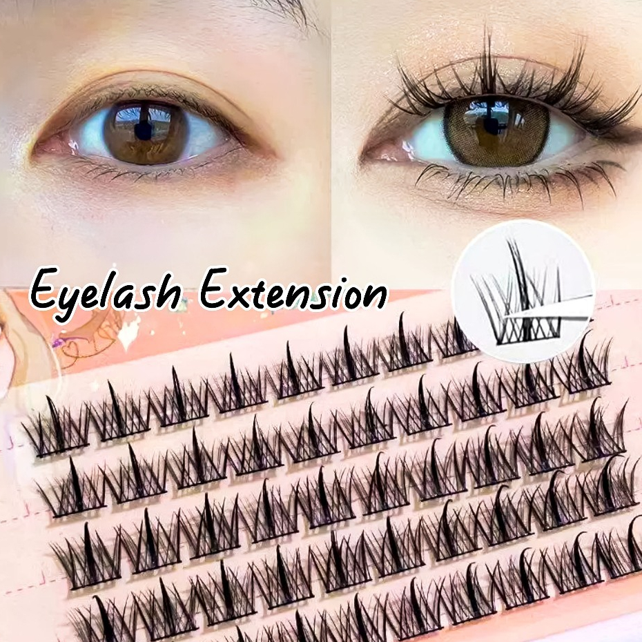 Bulu Mata Palsu Korea Natural Lembut Eyelash Extension Lashes Bulu Mata Paket Eyelashes