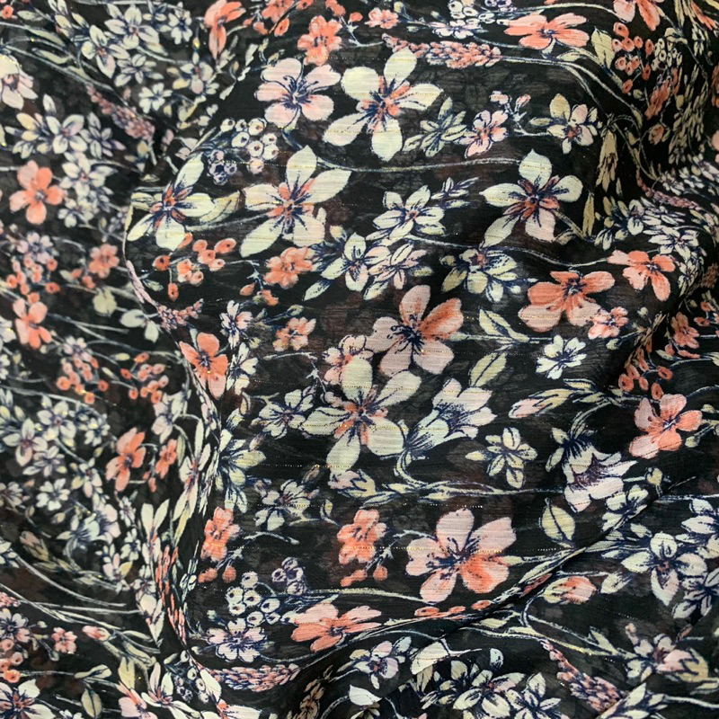 kain sifon yoryu glitter - kain sifon yoryu motif - kain sifon yoryu antik