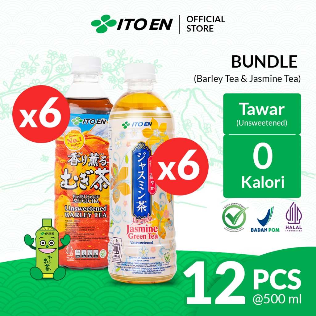 

ITO EN Paket Jasmine Tea 6 pcs & Barley Tea 6 pcs - Bundle Mix Teh Hijau Jepang