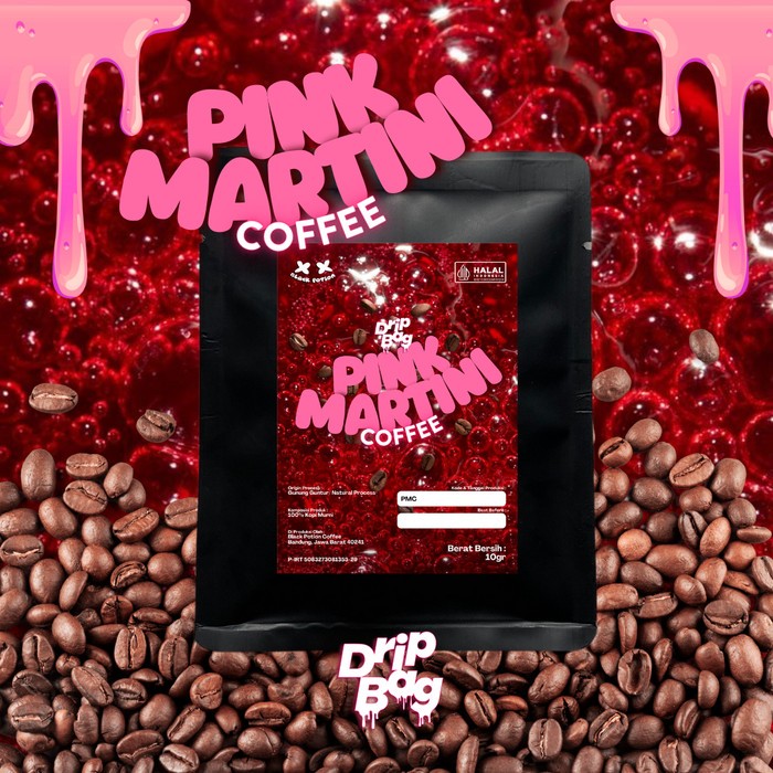 

Pink Martini Drip Bag Coffee - ( kopi instant filter ) 1 pcs