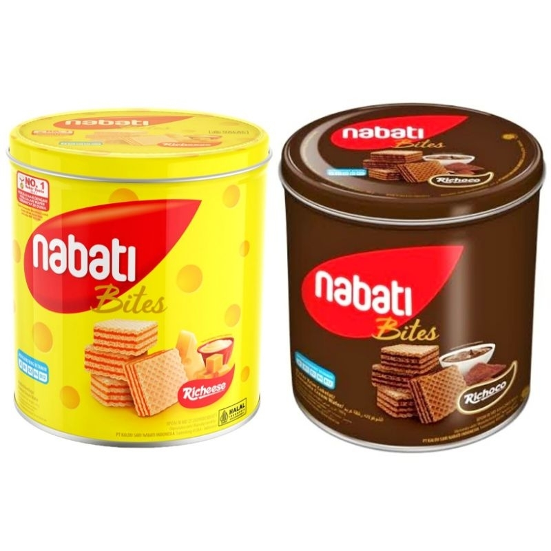 

WAFER NABATI BITES RICHEESE WAFER KEJU KALENG 240GR BISKUIT KALENG LEBARAN