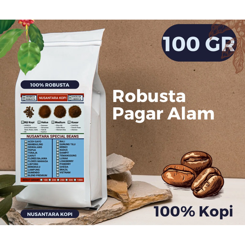

Robusta Pagar Alam 100 GR Nusantara Kopi