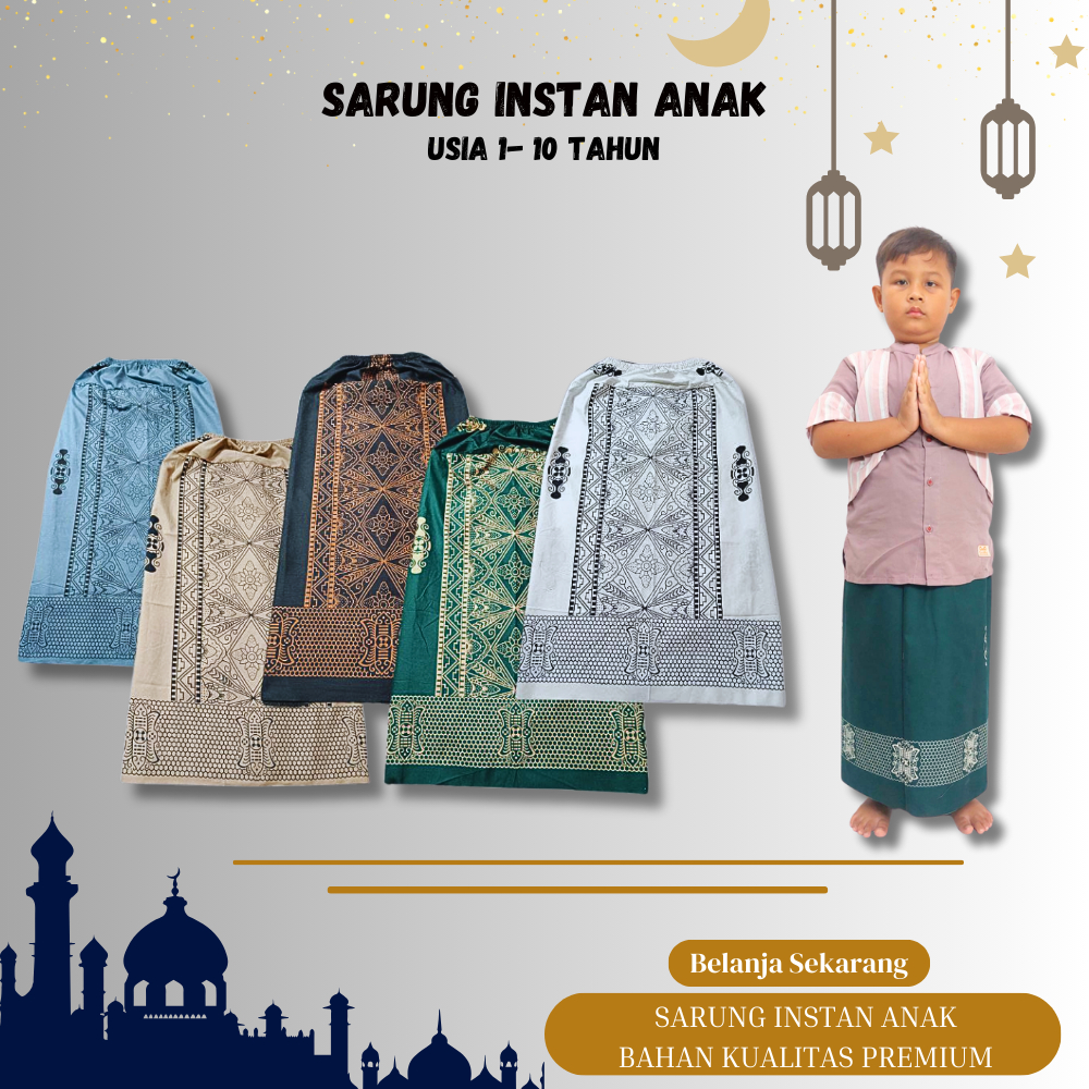 Sarung Anak Instan sarung sunat anak sarung instan Batik