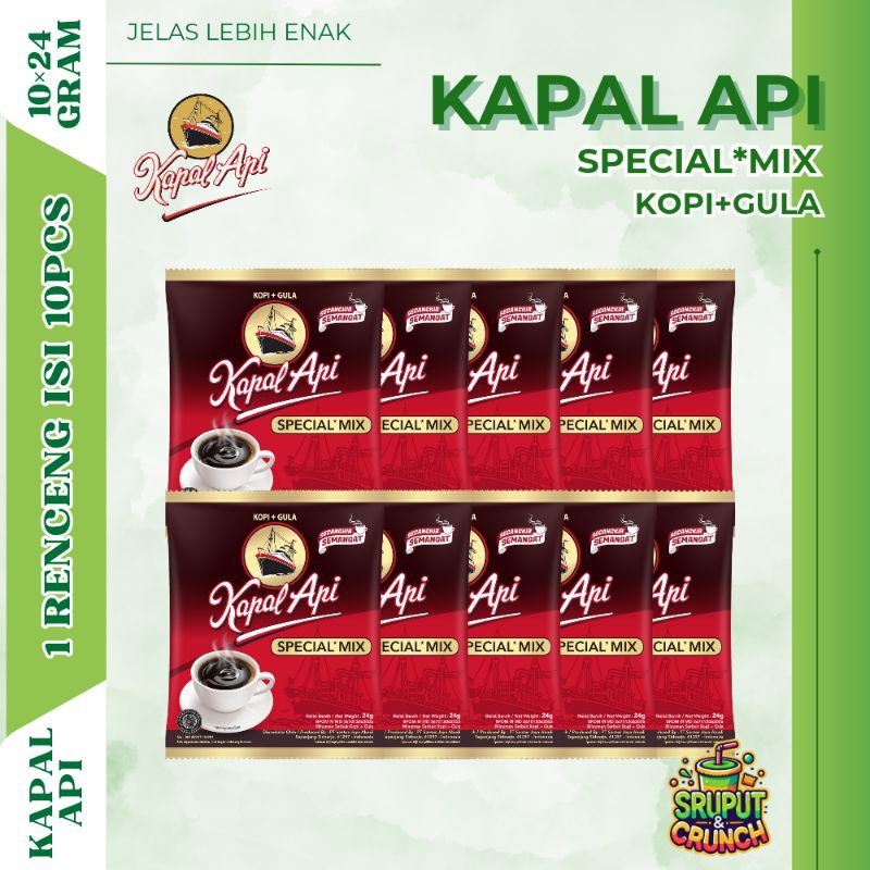 

Kopi Kapal Api Special*Mix (Kopi+Gula) 1 Renceng isi 10×24gr