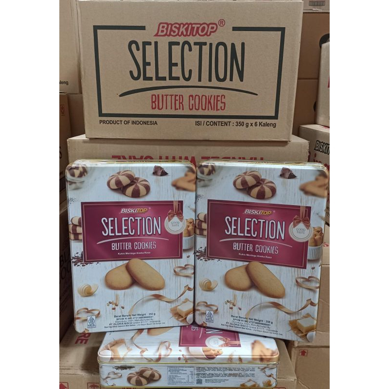 

LEBARAN/ PARCEL BISKITOP BUTTER COOKIES SELECTION 6X350GR