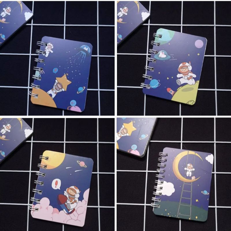 

Notebook harian buku anak karakter isi 4pcs luar angkasa lucu