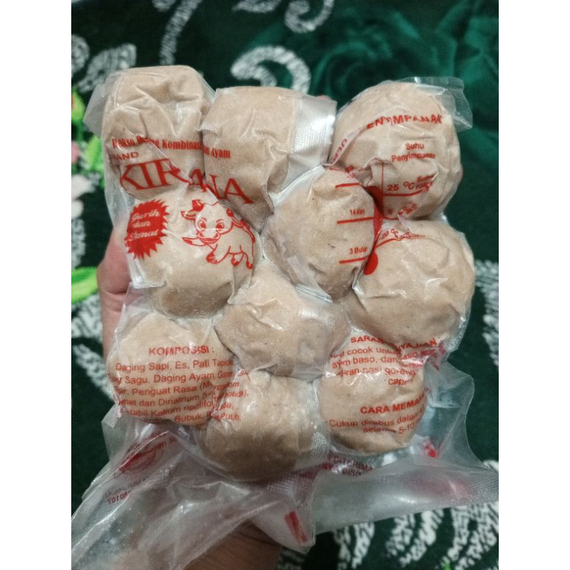 

Kirana Bakso Super Daging ( isi 10 pcs ) Kemasan 500 gram