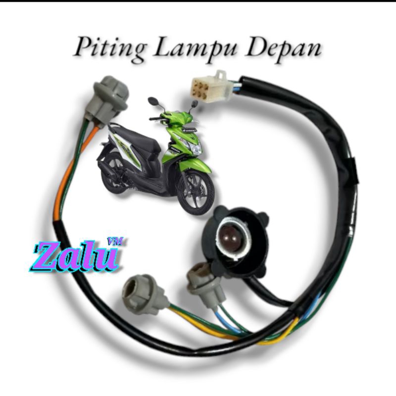 KABEL PITING LAMPU DEPAN HONDA BEAT FI STATER KASAR KABEL DC LAMPU PITING LAMPU DEPAN