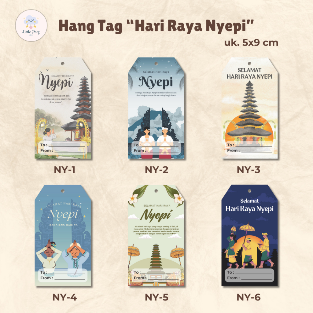 

NEW 2025!! Hang Tag "HARI RAYA NYEPI" TO + FROM/ Hang Tag NYEPI DAY/Kartu Ucapan/ murah/kado/hampers