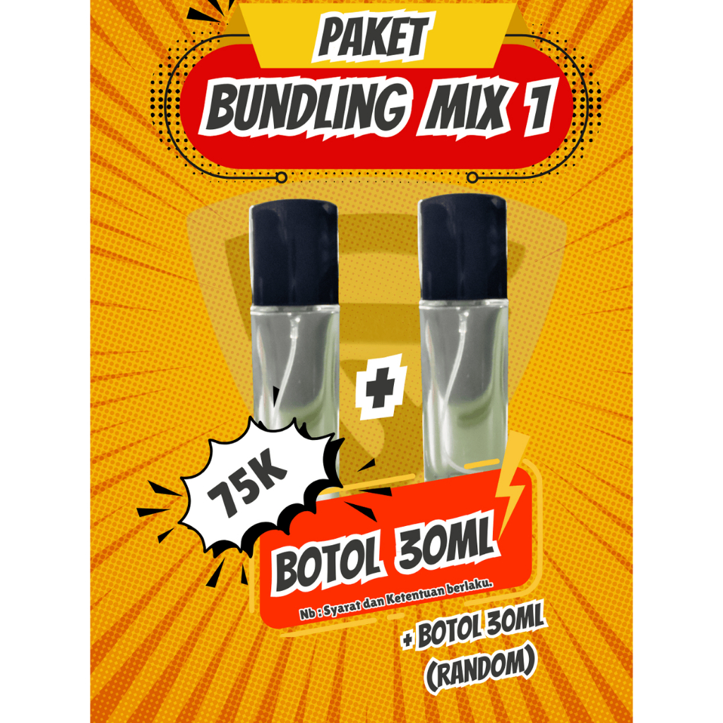 PAKET PARFUM BUNDLING MIX 1 ( BOTOL 30ML + BOTOL 30ML)