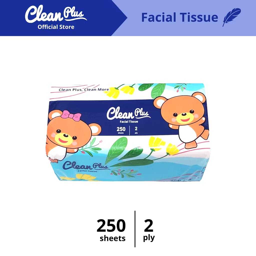 Tissue Clean Plus 250 Sheet/Tissu Clean Plus/Tissu Murah/Tissue Clean Plus