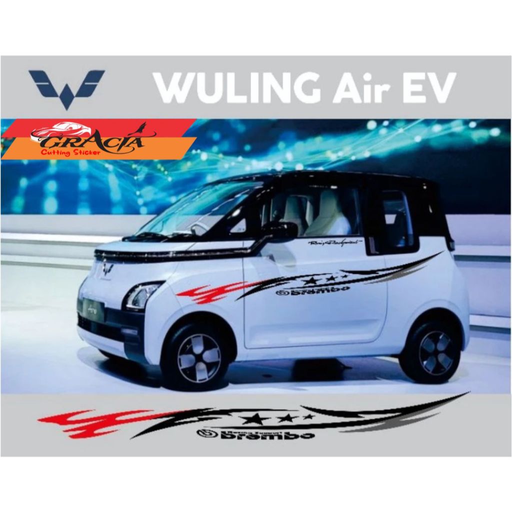 STICKER STIKER MOBIL AKSESORIS WULING AIR EV STICKER MOBIL WULING AIR EV