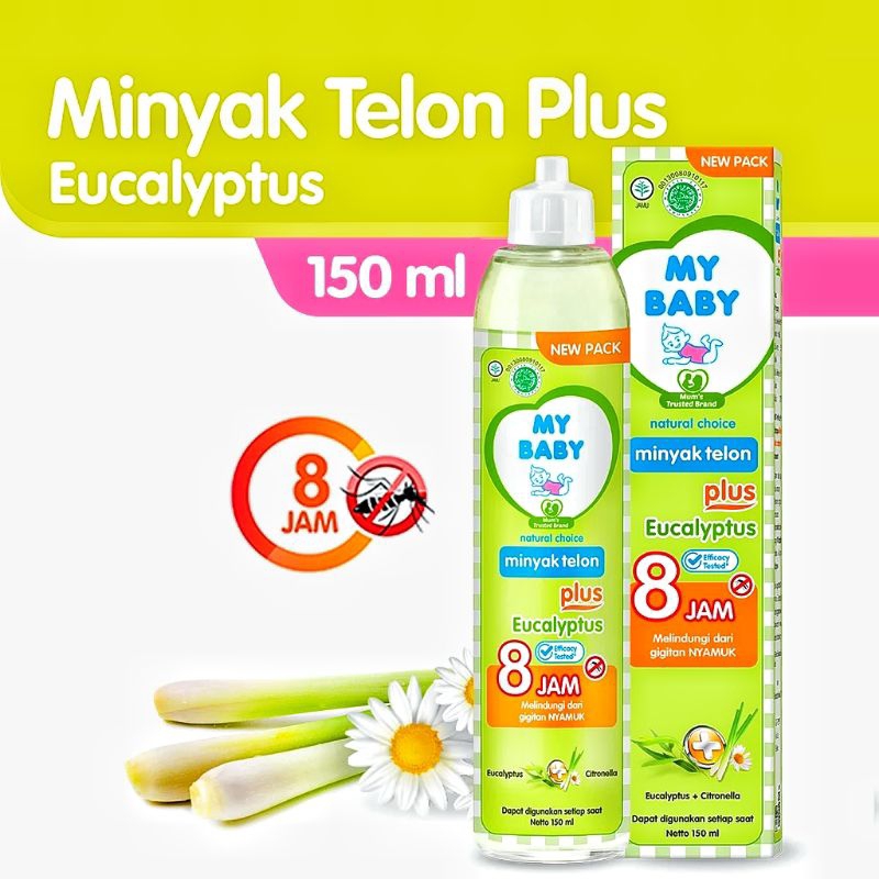MY BABY Minyak Telon 150 mL (BESAR) MY BABY Minyak Telon Plus Eucalyptus || Lavender Minyak Telon Ba