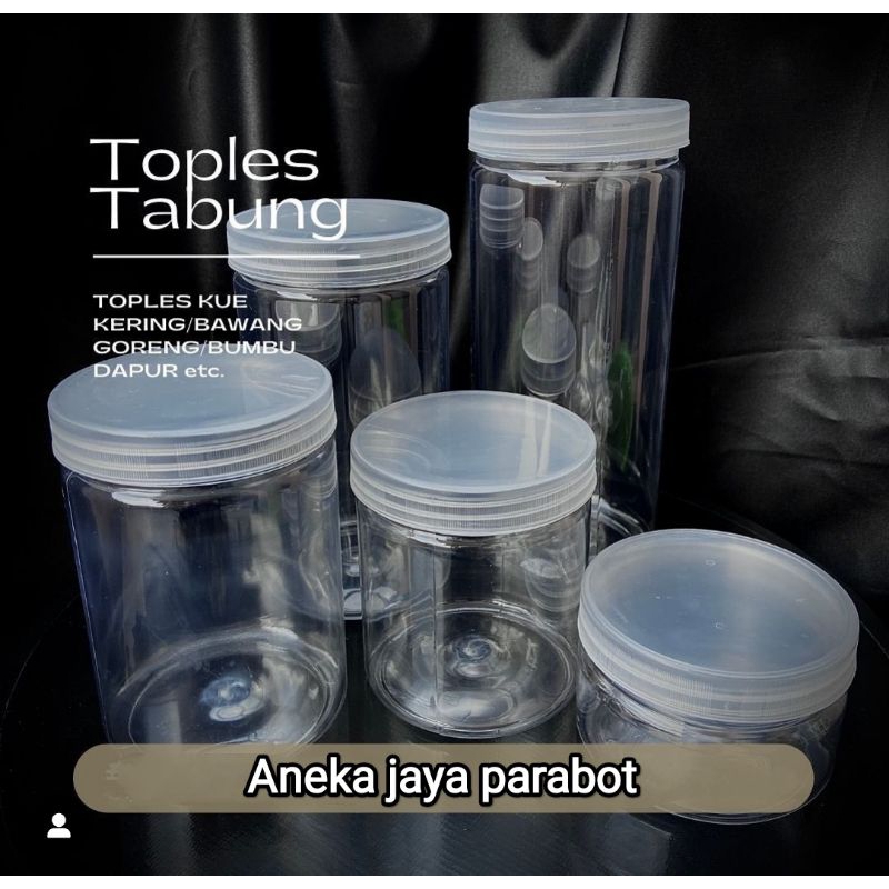 Toples Tabung isi 50 pcs / Toples Bulat polos/ Toples Bening Nastar/ Toples Tabung 400 ml, 600 ml, 8
