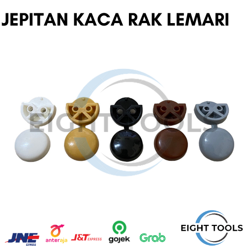Jepitan kaca rak lemari / Kleman Kaca isi 100 Pcs / Jepitan Kaca Plastik / Jepitan Kaca Warna / Jepi