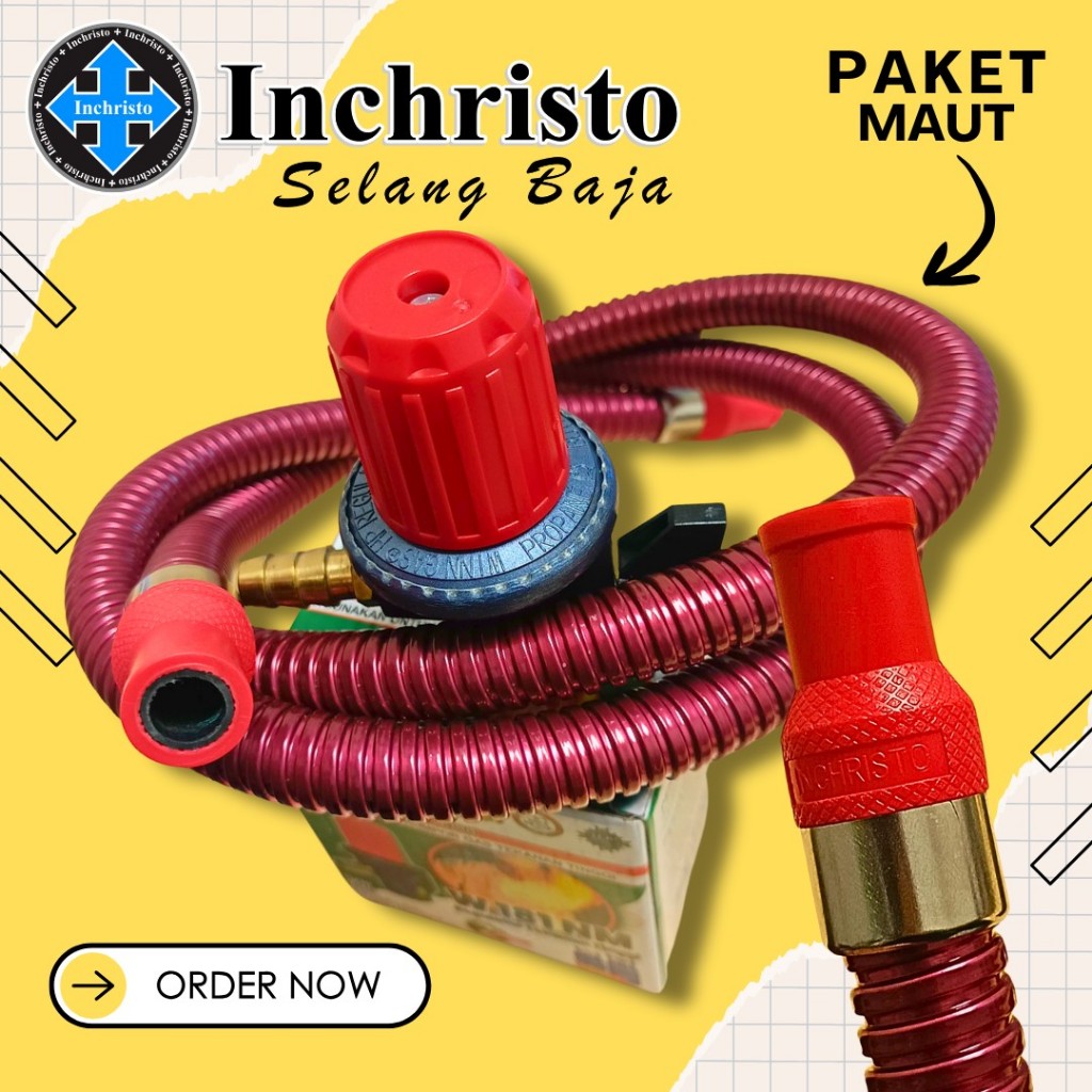 Paket Regulator+Selang Gas WINN GAS W181NM & INCHRISTO