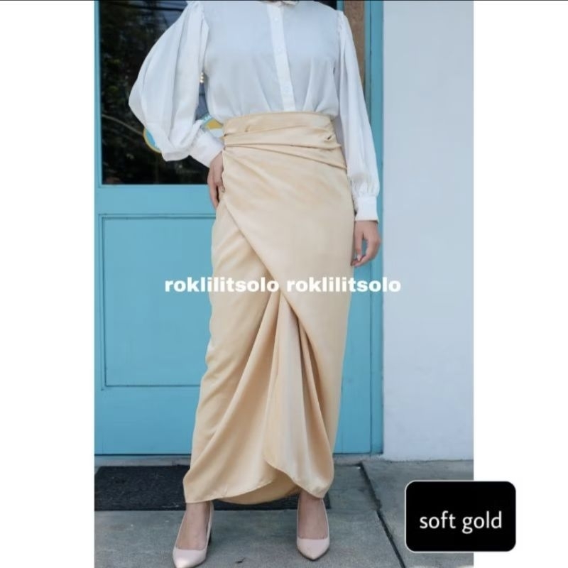 Preloved Wrap Skirt Rok Lilit Satin Kebaya