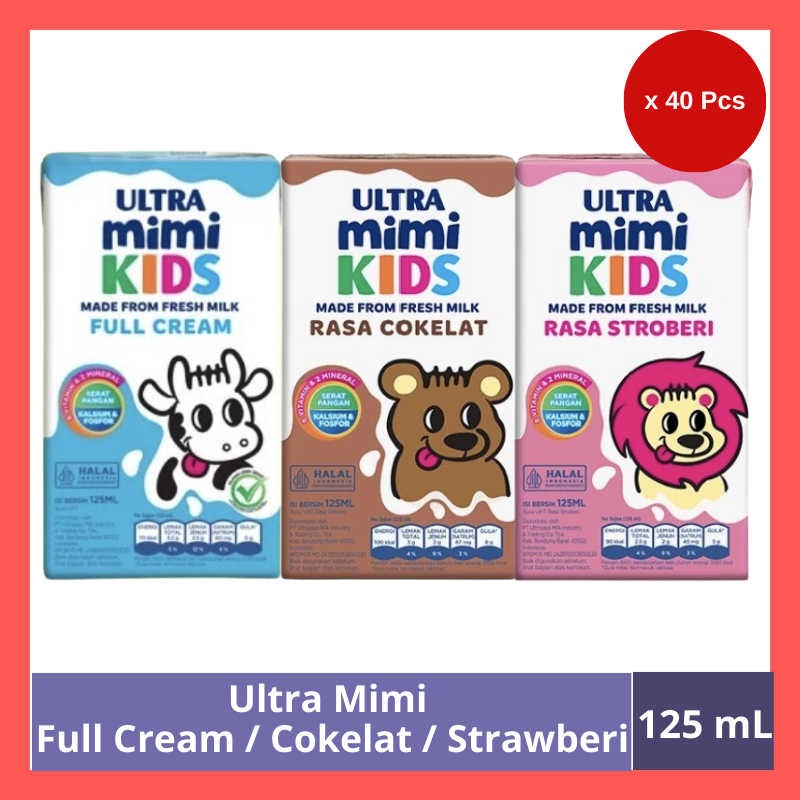 

ULTRA MIMI FULL CREAM/ COKLAT/ STRAWBERI 125 ML [1 DUS]