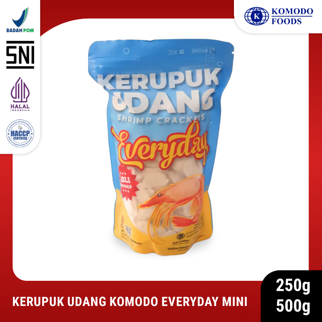 

Kerupuk Udang Komodo Foods Everyday Mini (2x3cm) krupuk tradisional Shrimp/Prawn Crackers