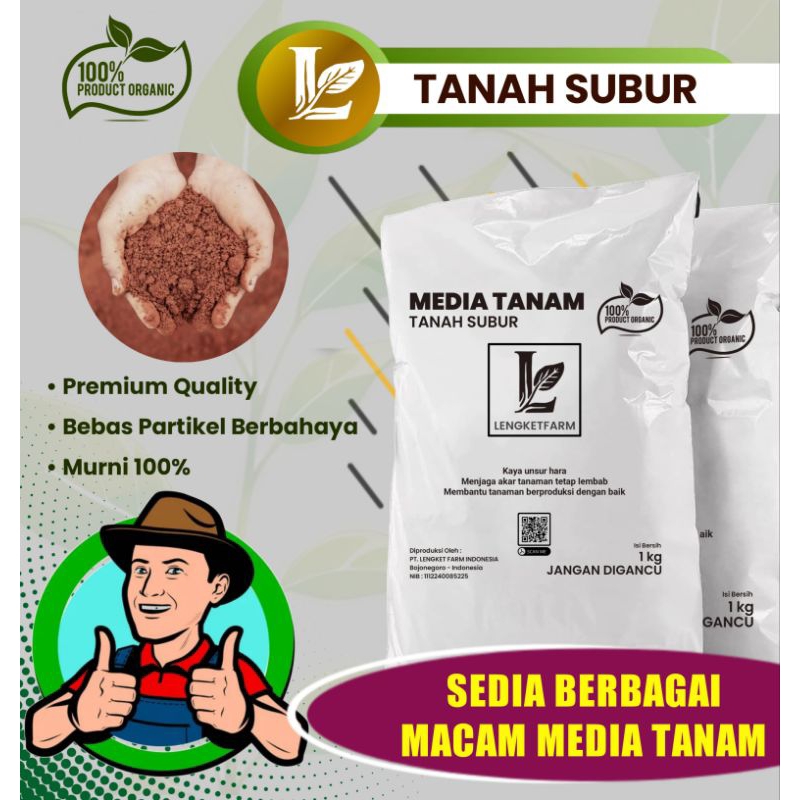 Media Tanam I Tanah Humus hutan top soil I 1kg