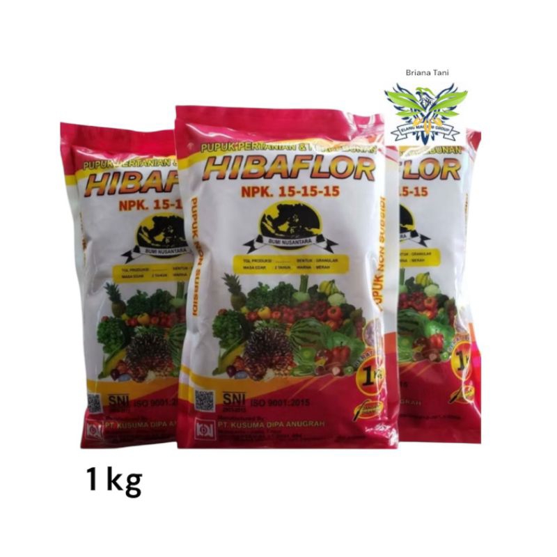 ￼Hibaflor 1Kg Pupuk NPK 15 15 15 Membantu Pertumbuhan Tanaman KDN Phonska Ponska