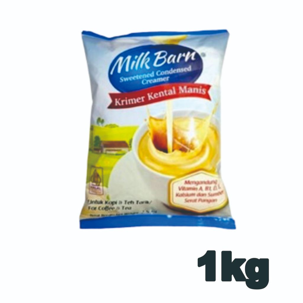 

Susu Kental Manis Milk Barn 1kg ( kemasan bantal ) Susu krimer Kental Manis SKM