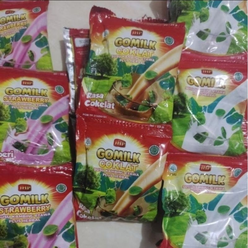 

Susu kambing etawa gomilk plus herbal 10 sachet/ renceng 25g