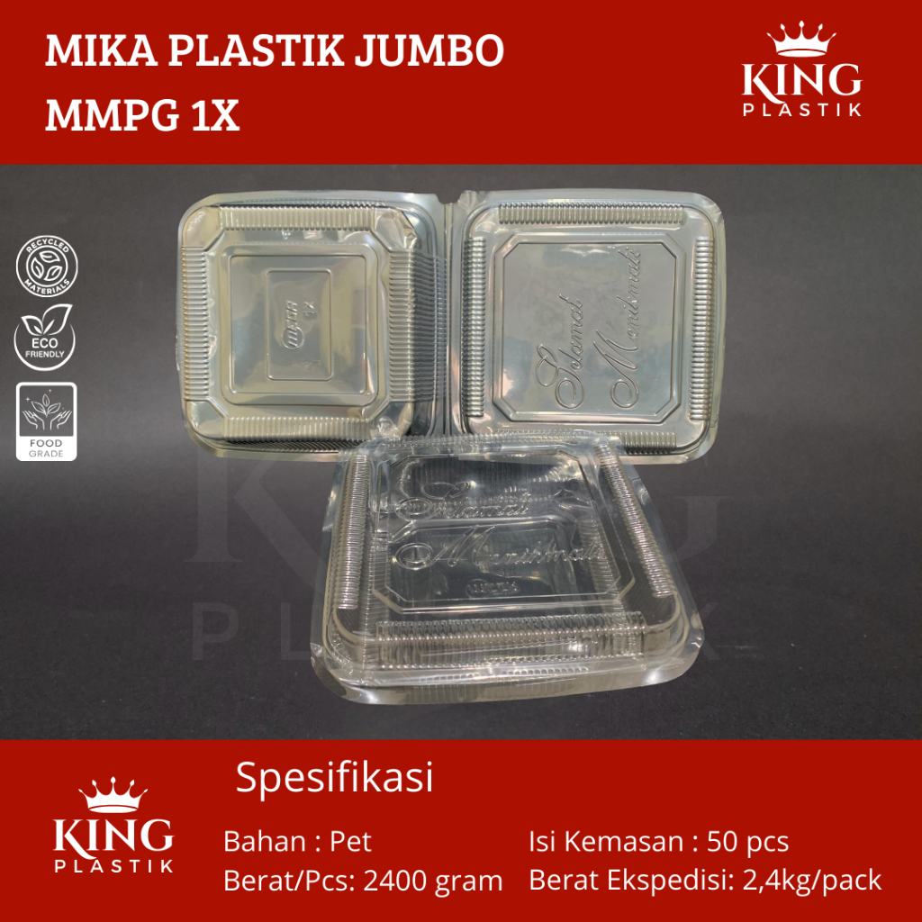 Mika Plastik Jumbo MMPG 1X | Mika Kue Makanan Ukuran 1X