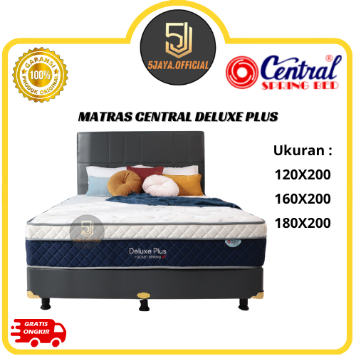 Matras Central Deluxe Plus - 120x200/160x200/180x200 DIPAN SANDARAN LOKAL
