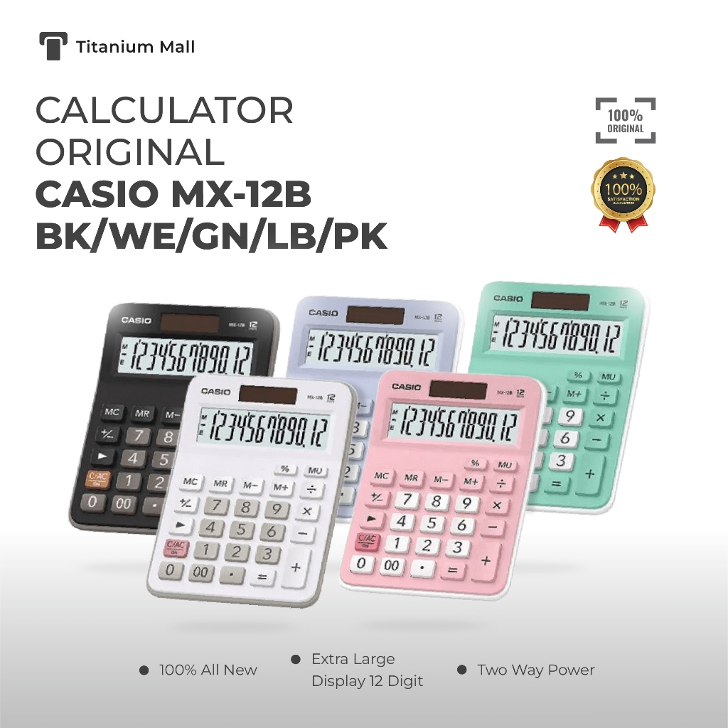 

Calculator Kalkulator CASIO MX-12B ORIGINAL 100% PRAKTIS BARU KEKINIAN