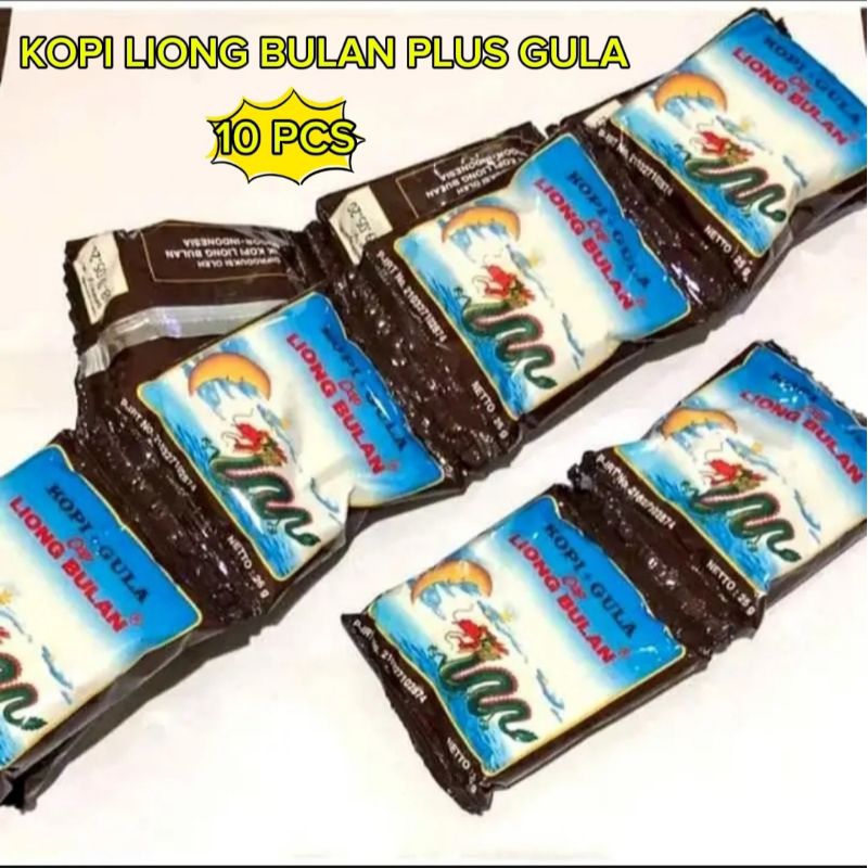 

Kopi Liong Bulan Plus Gula 10 Pcs / Satu renceng