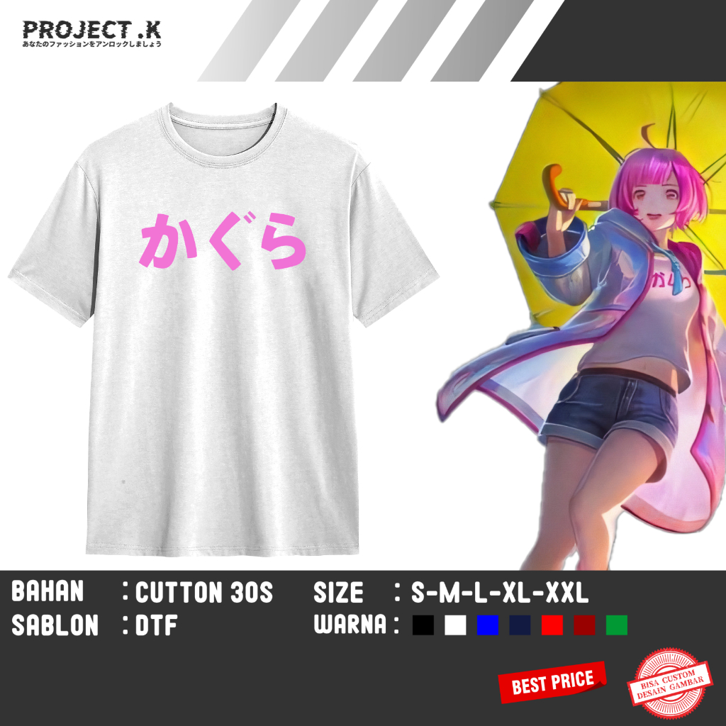 BAJU KAOS DISTRO KAGURA RAINY WALK MLBB BY PROJECT K