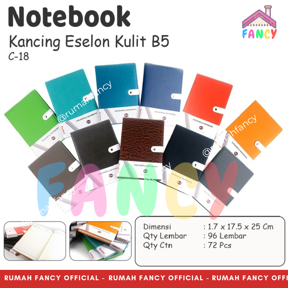 

Buku Notebook Catatan Agenda Kancing Magnet Kulit Ukuran B5 C-18 (T 25,5 cm x P 17,5 cm) Cover Bahan Kulit