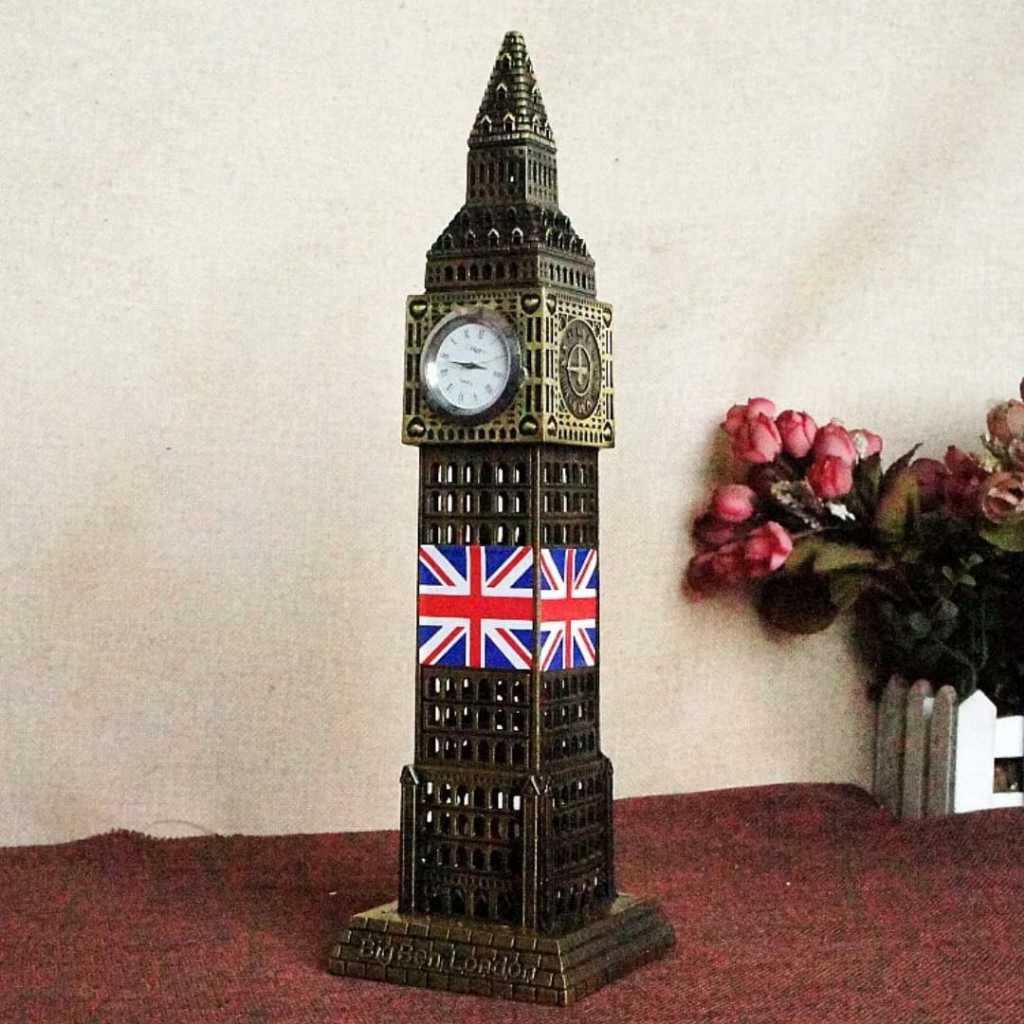 Big Ben London Menara Jam Miniatur Negara Pajangan