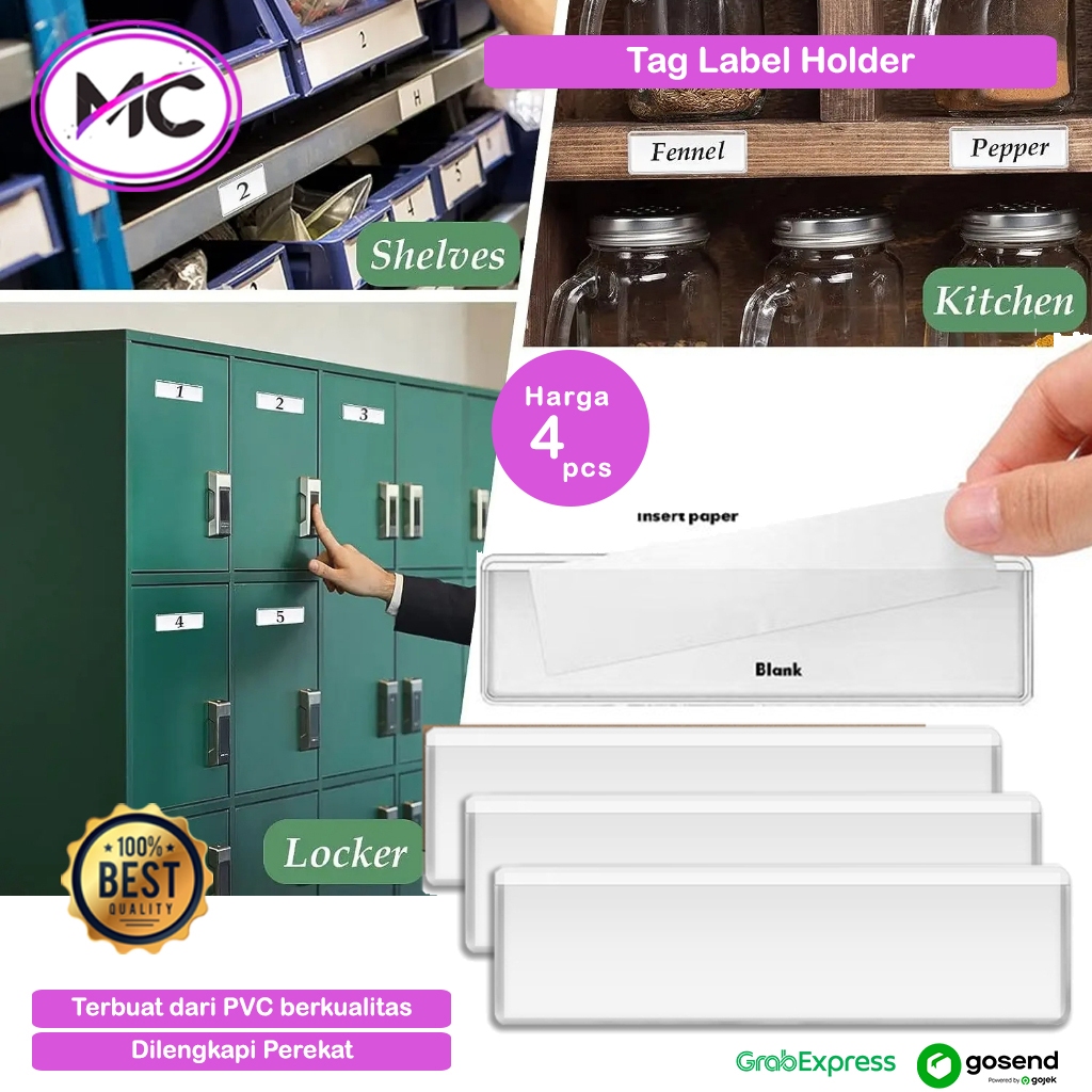 

Mika Label Display Harga Price Tag Transparan Self Adhesive Mika Display Promo Card Holder Name Label Tag Label Harga Rak Toko Display Kartu Promo Gantungan Promosi Rak Gudang Dapur Mini Market Serbaguna