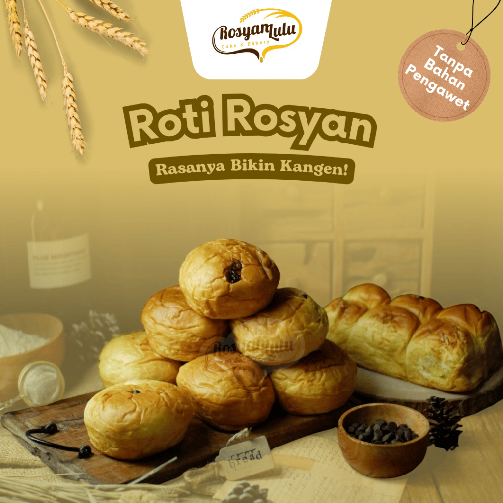 

Roti Rosyan Manis Satuan Varian Rasa Isi Lembut Halus Enak Tanpa Bahan Pengawet HALAL MUI