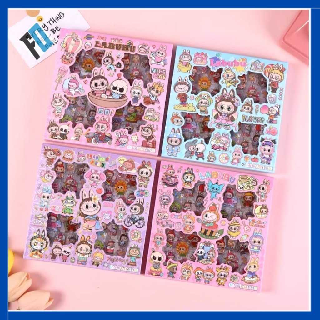 

(FO)Stiker Labubu Kotak Isi 100 Pcs /Stiker Tempel Anak Labubu