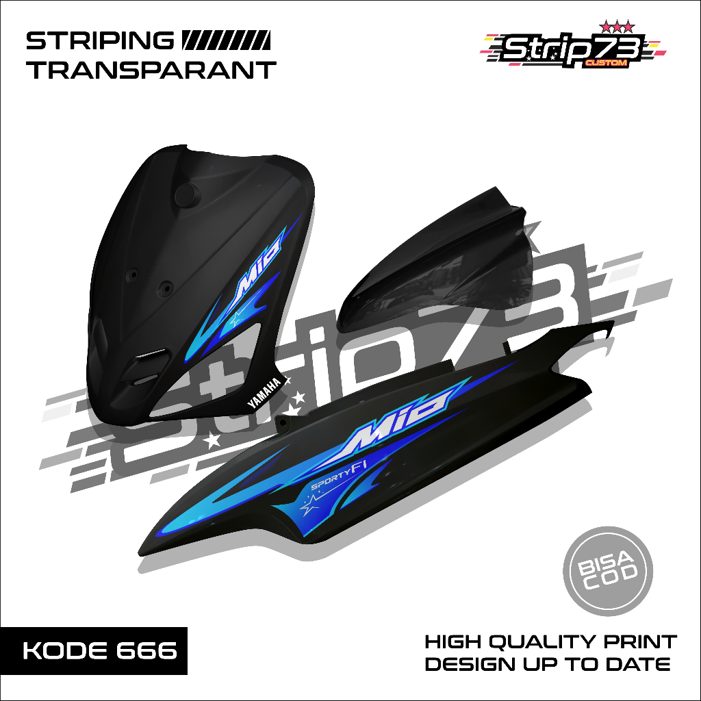 666 STRIPING TRANSPARAN MIO SMILE - STRIPING TRANSPARAN MIO SMILE PREMIUM GRAFIK