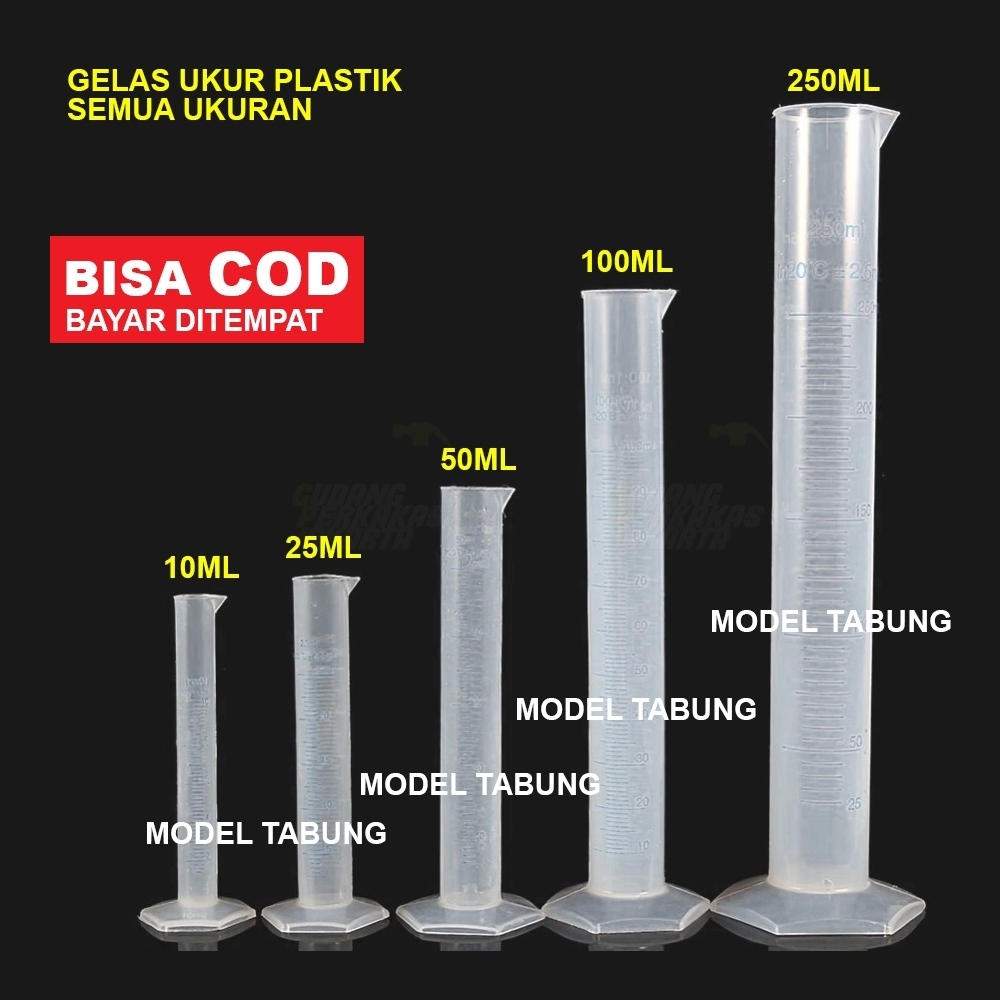 Gelas Ukur Gelas Takar Plastik Tebal Measuring Cup Plastik Multifungsi