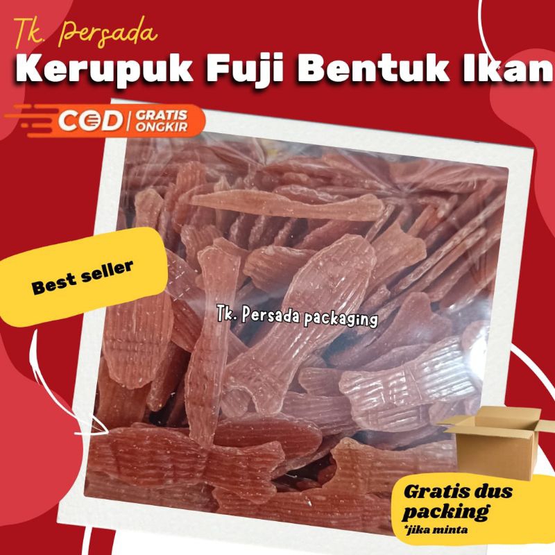 

[ 500 gr ] Kerupuk Bentuk Ikan - Kerupuk Fuji Bentuk ikan - Kerupuk Gambar Ikan