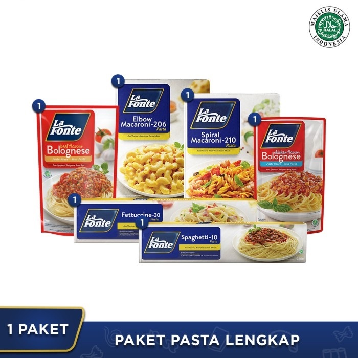 

La Fonte Spaghetty 225 gr Spagetty 450 gr Saos Bolognese 315 gr