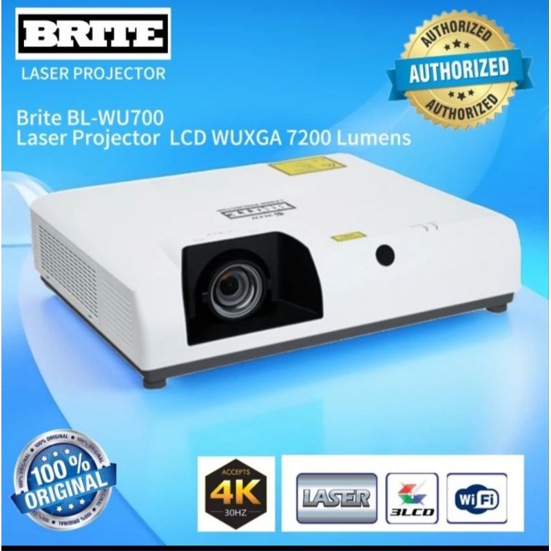Projector Laser 7000 Lumens BRITE BL-WU700/Proyektor Laser BRITE BL-WU700 7200Lumens WUXGA FHD