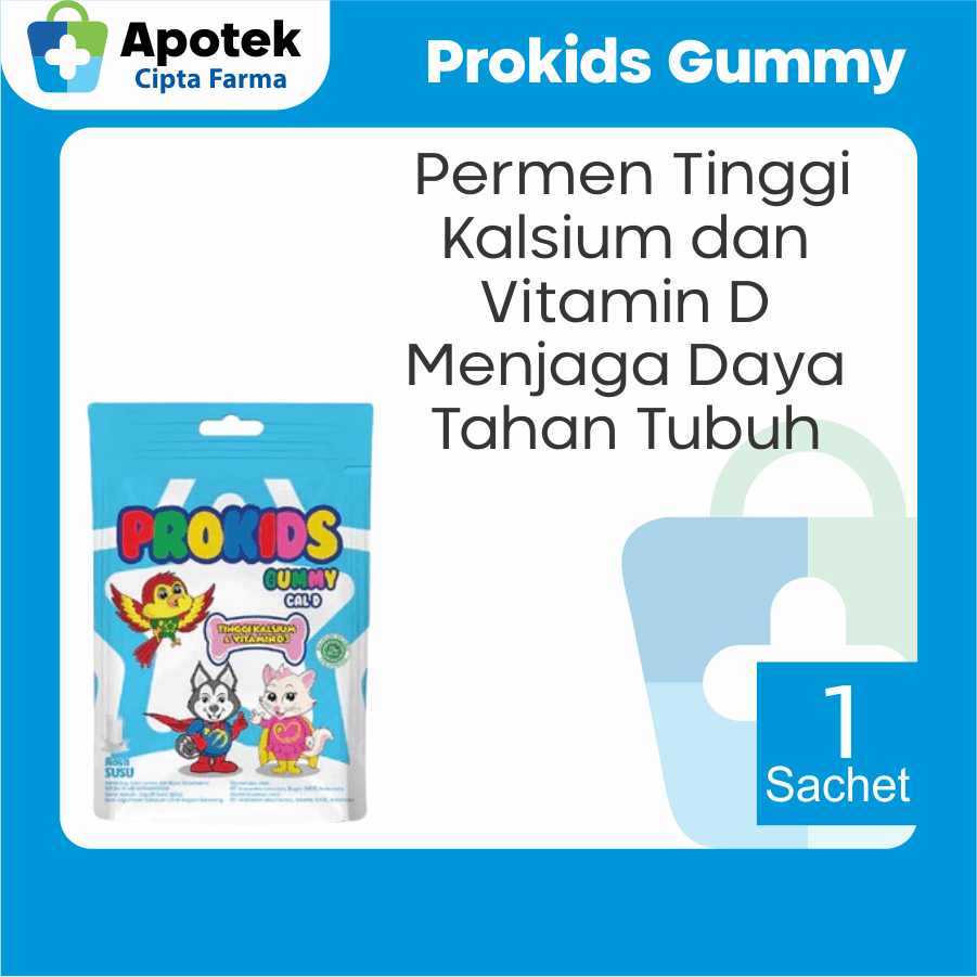 Prokids Gummy Vitamin Anak Susu Sachet Jelly Anak Gula Glukosa Vitamin D Kalsium Permen Vitamin Gumm