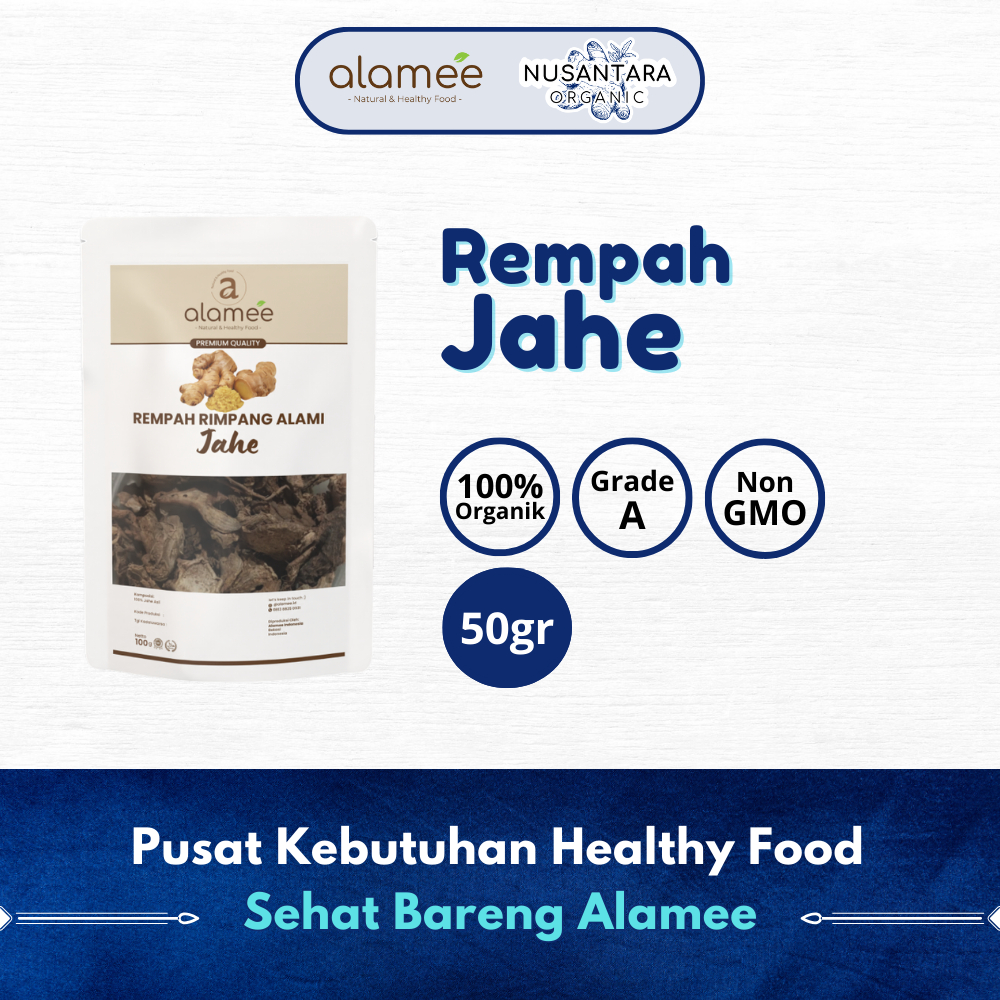 

ALAMEE 50gr Jahe Kering Iris Dried Ginger Rempah Rimpang Organik Alami Bumbu Dapur Masakan