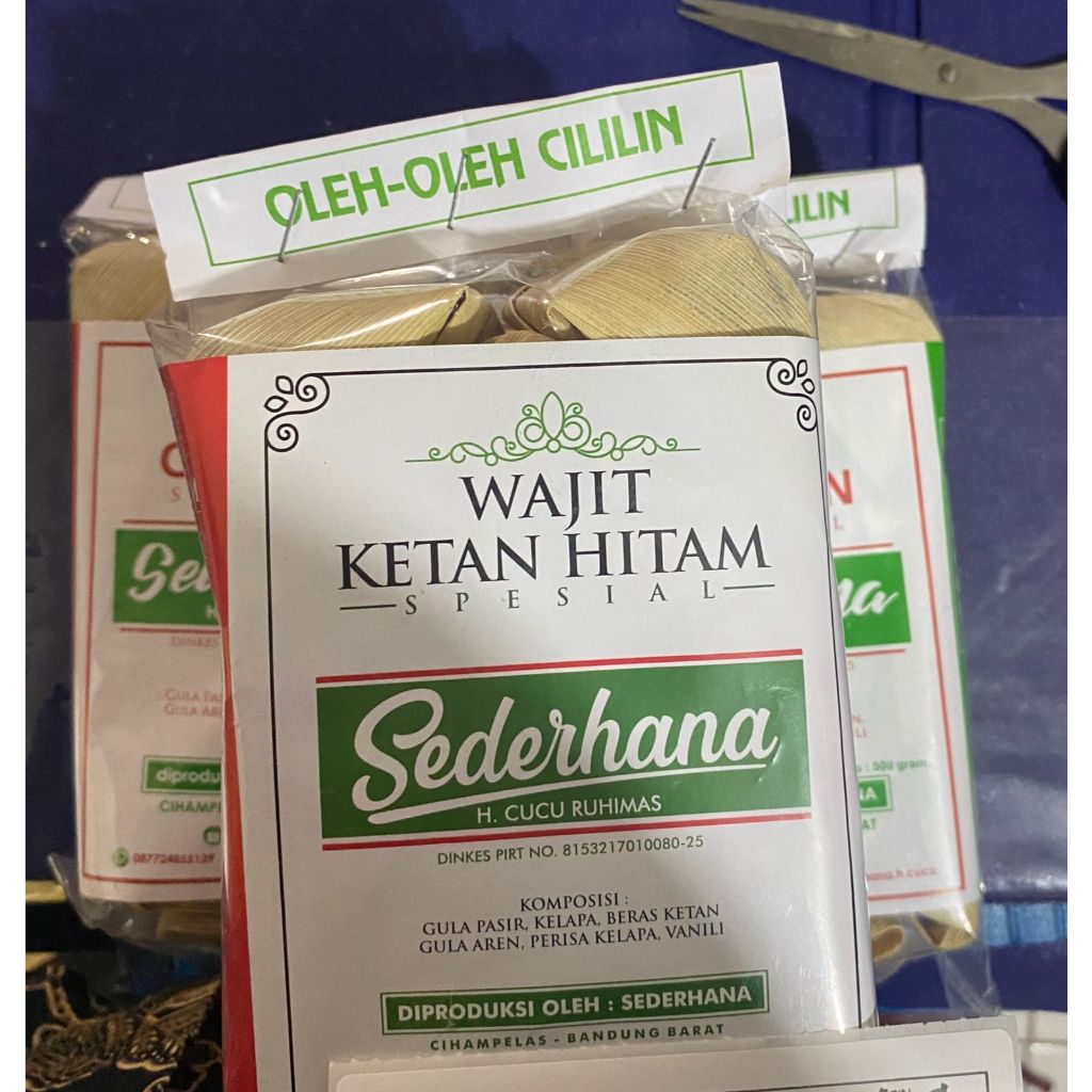 

Wajit Ketan Hitam Asli cililin khas bandung Barat cap Sederhana