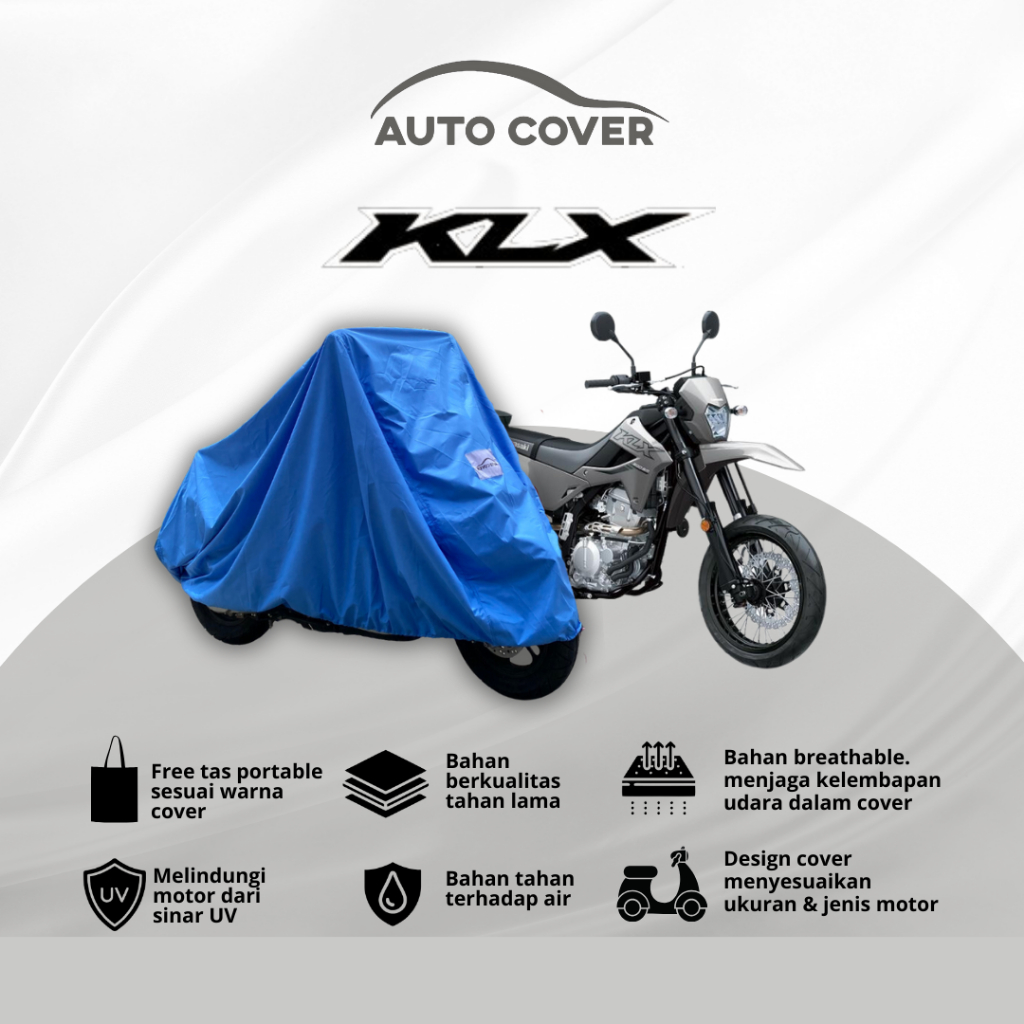 Autocover Cover Sepeda Motor Kawasaki KLX Body Superior Semi Outdoor Extreme Full Outdoor Sarung Sel