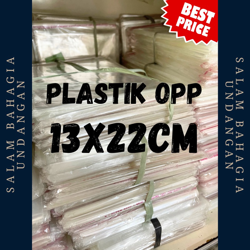 plastik opp seal  13x22 cm - plastik undangan - plastik pembungkus