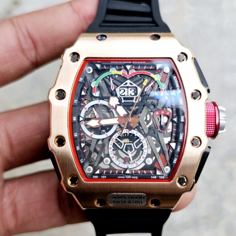 Jam Tangan Richard RM50 Mclren Rubber Black Automatic